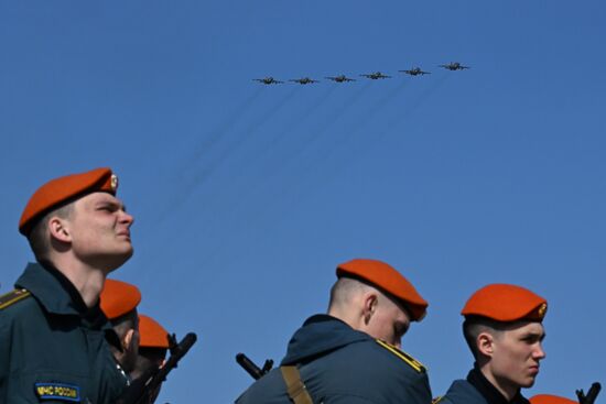 Russia Victory Day Parade Aerial Rehearsal