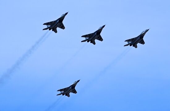 Russia Victory Day Parade Aerial Rehearsal