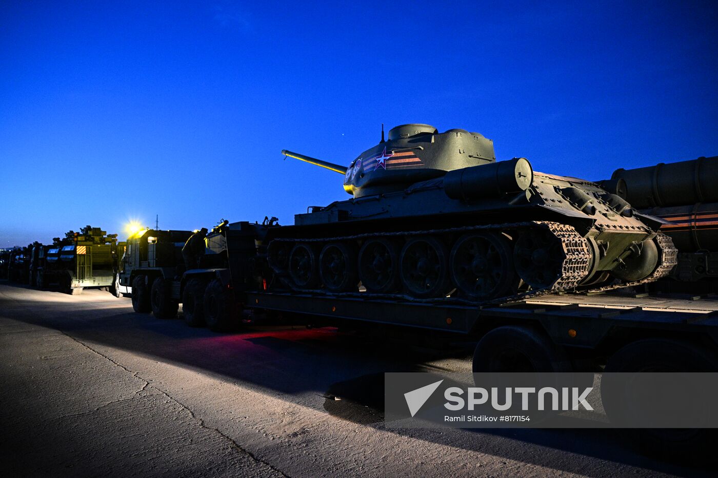 Russia WWII Victory Parade Rehearsal