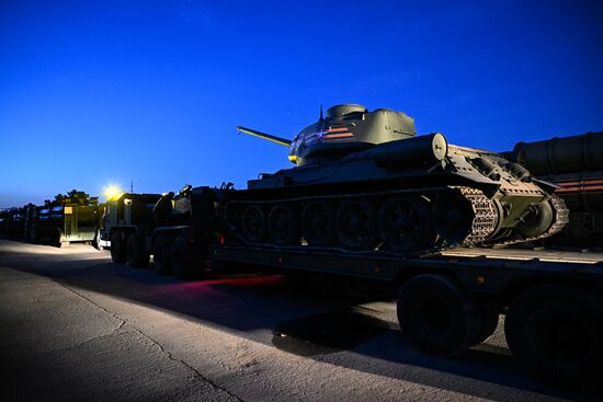 Russia WWII Victory Parade Rehearsal