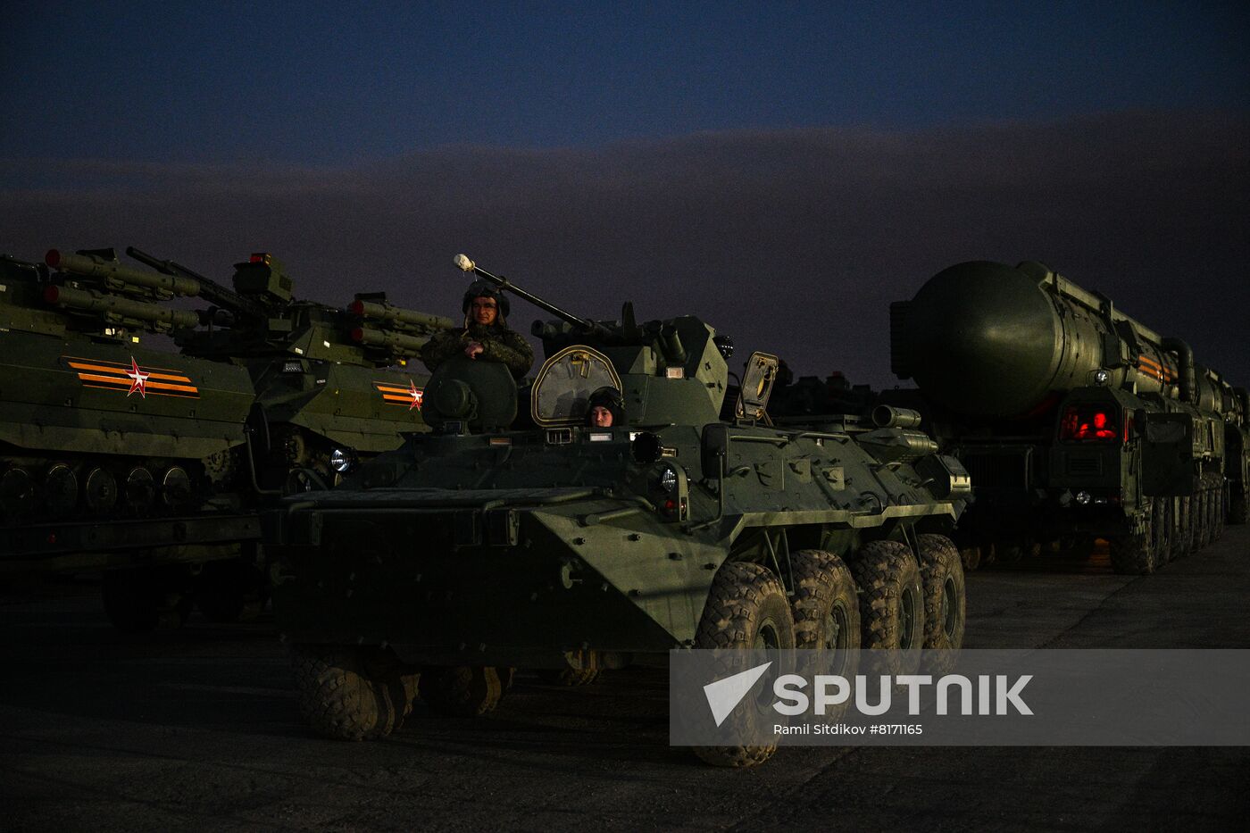 Russia WWII Victory Parade Rehearsal