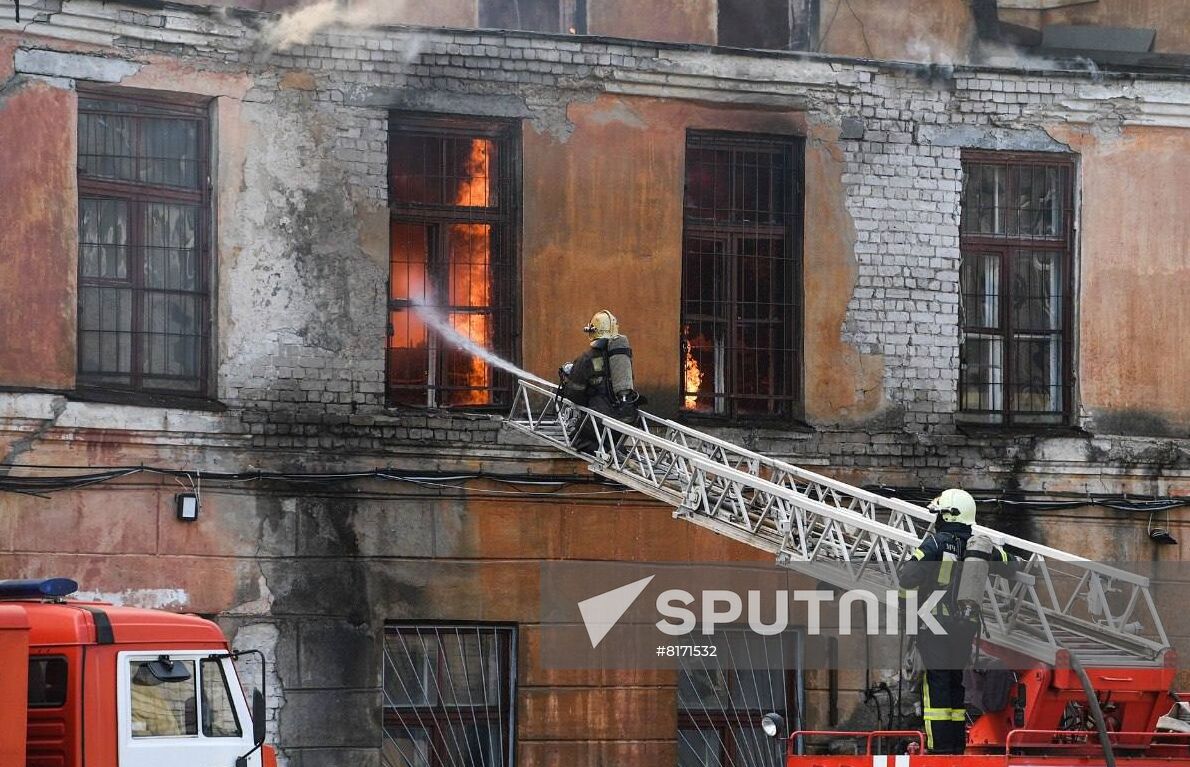 Russia Scientific Institute Fire