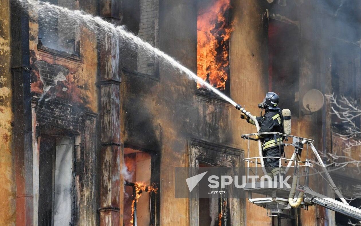 Russia Scientific Institute Fire