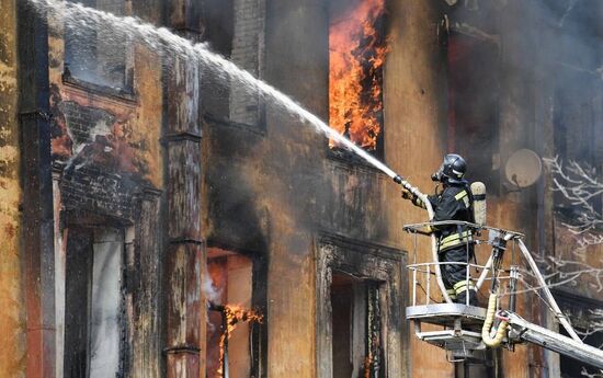 Russia Scientific Institute Fire