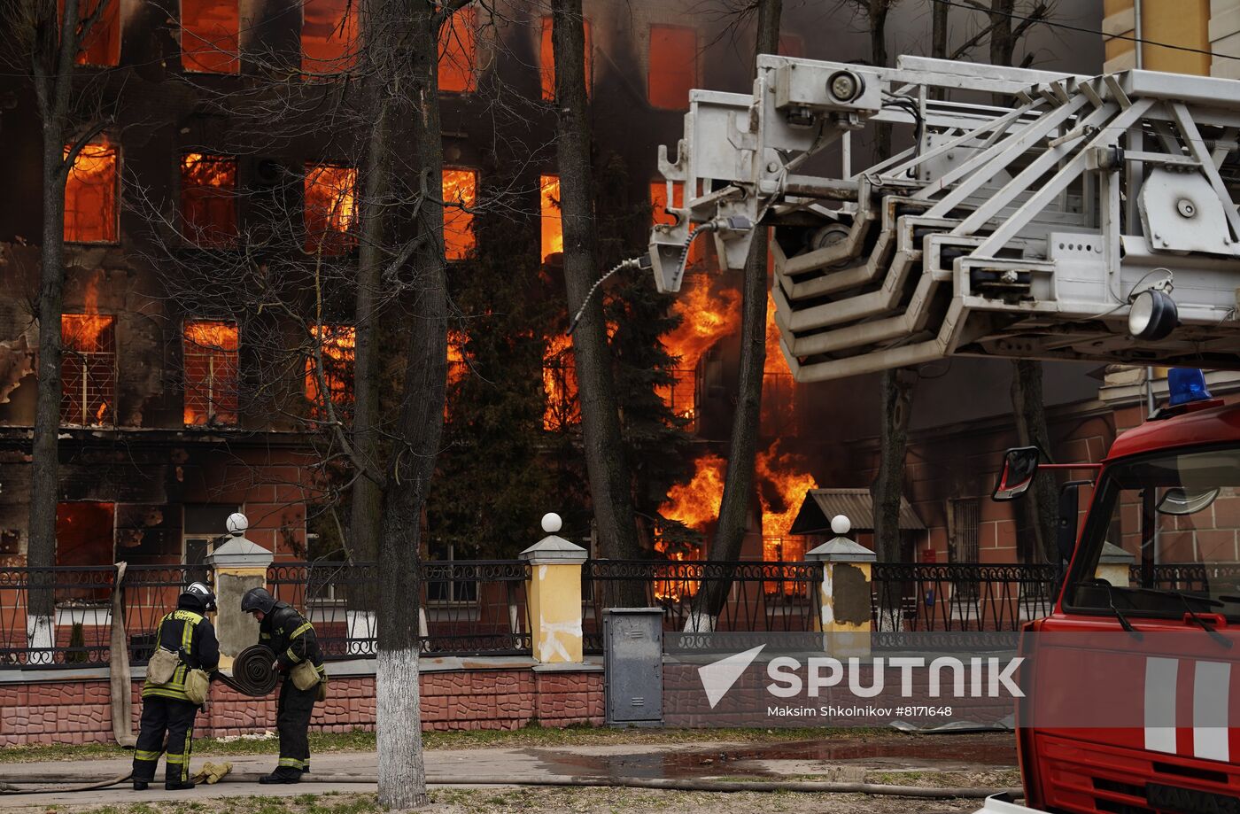 Russia Scientific Institute Fire