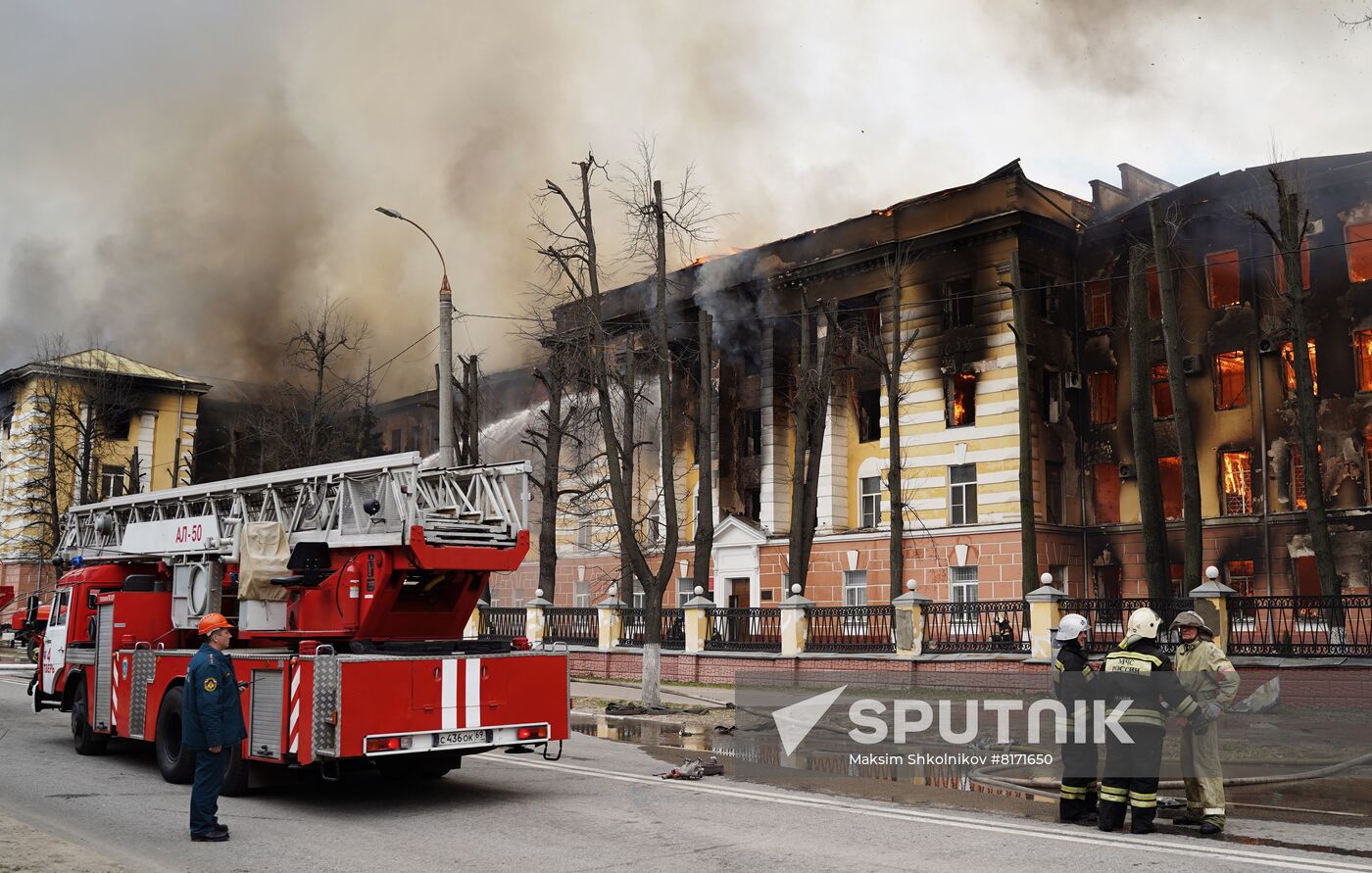 Russia Scientific Institute Fire