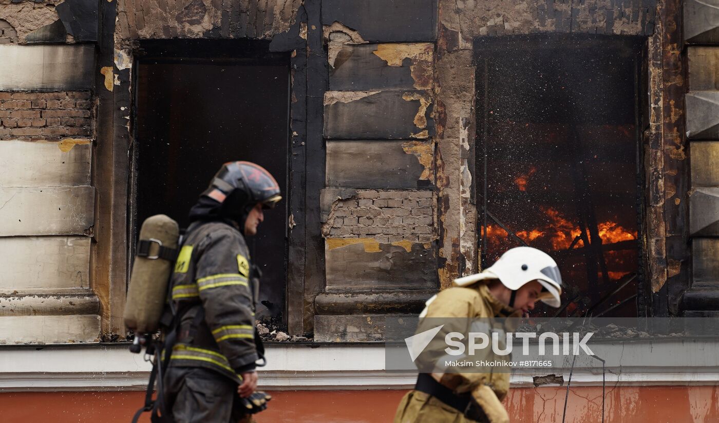 Russia Scientific Institute Fire