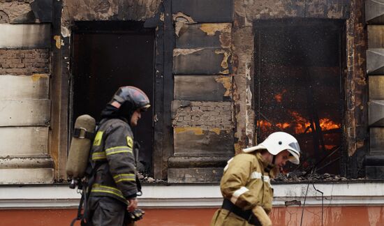 Russia Scientific Institute Fire
