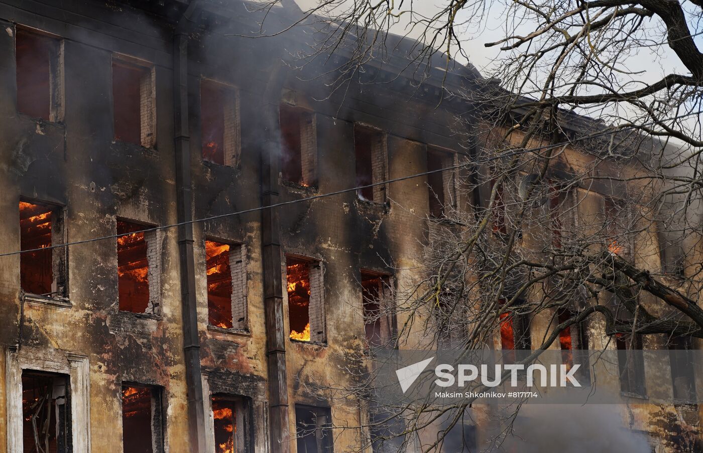 Russia Scientific Institute Fire