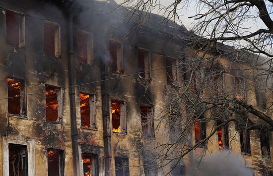 Russia Scientific Institute Fire