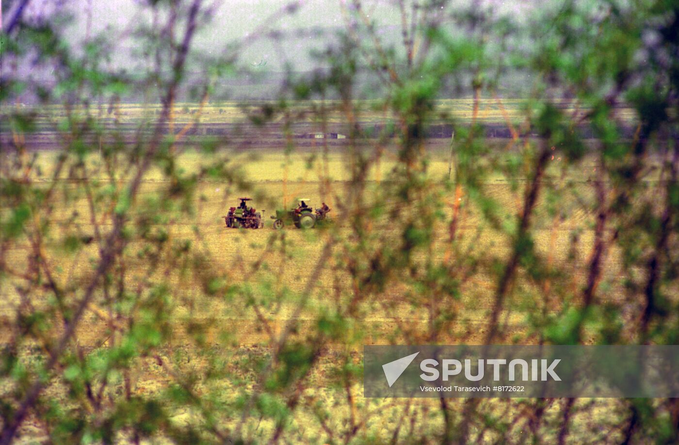 Sowing cotton in Vakhsh Valley