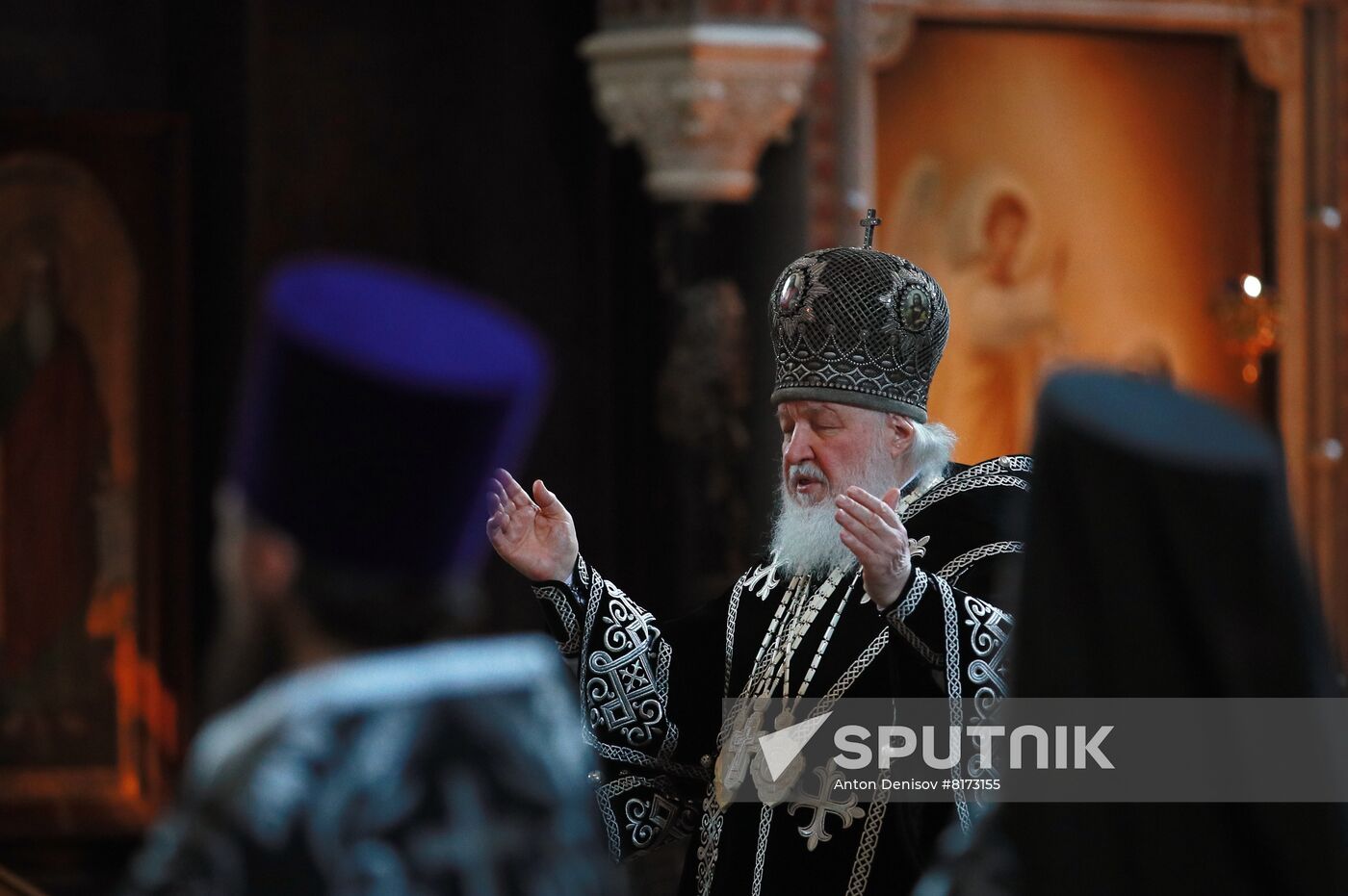 Russia Religion Patriarch Easter Cakes Blessing