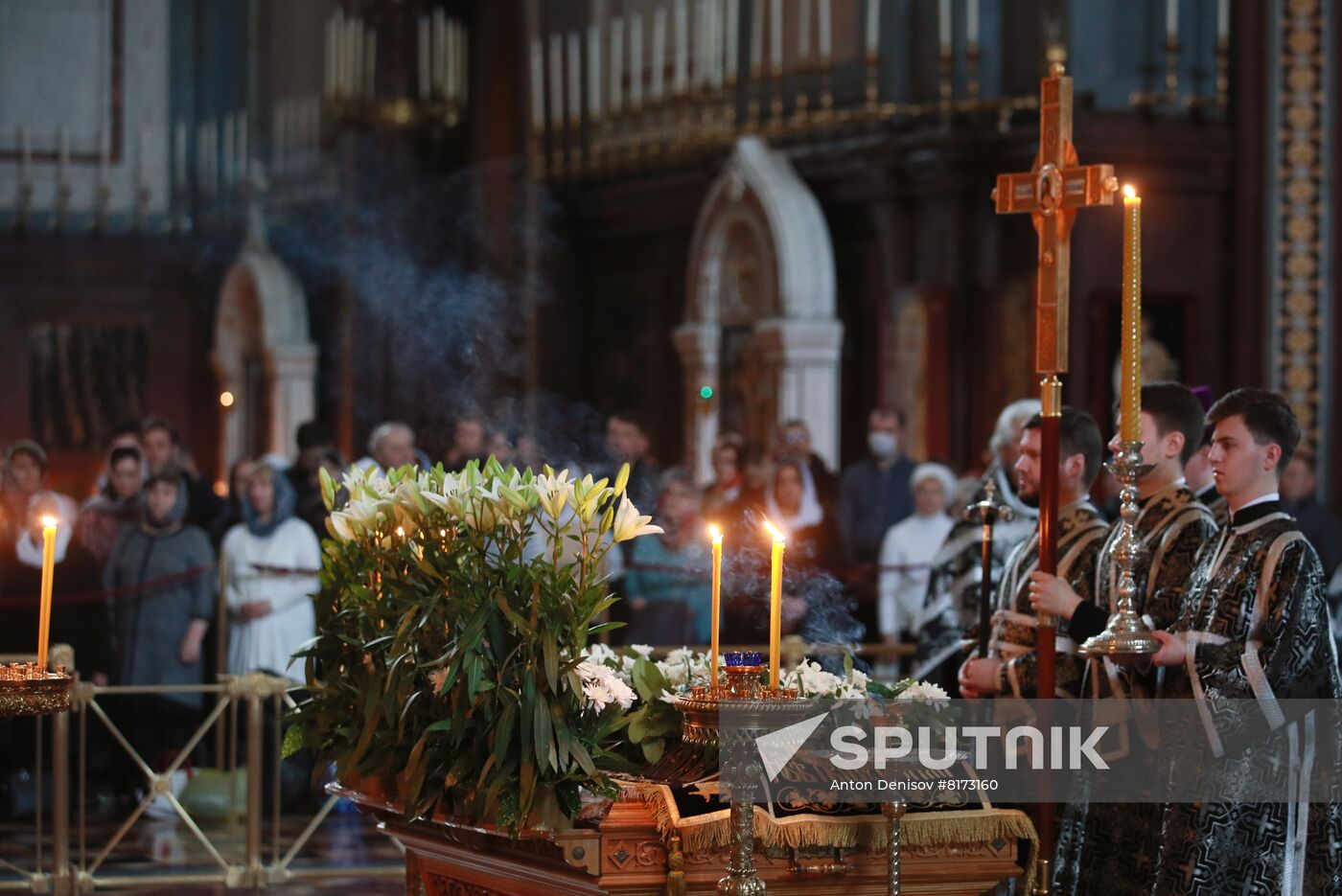 Russia Religion Patriarch Easter Cakes Blessing