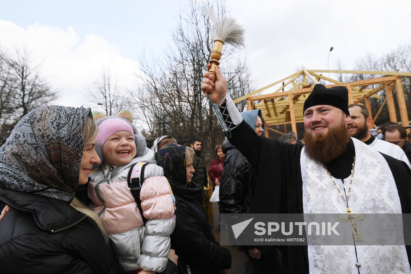 Russia Religion Easter Cakes Blessing