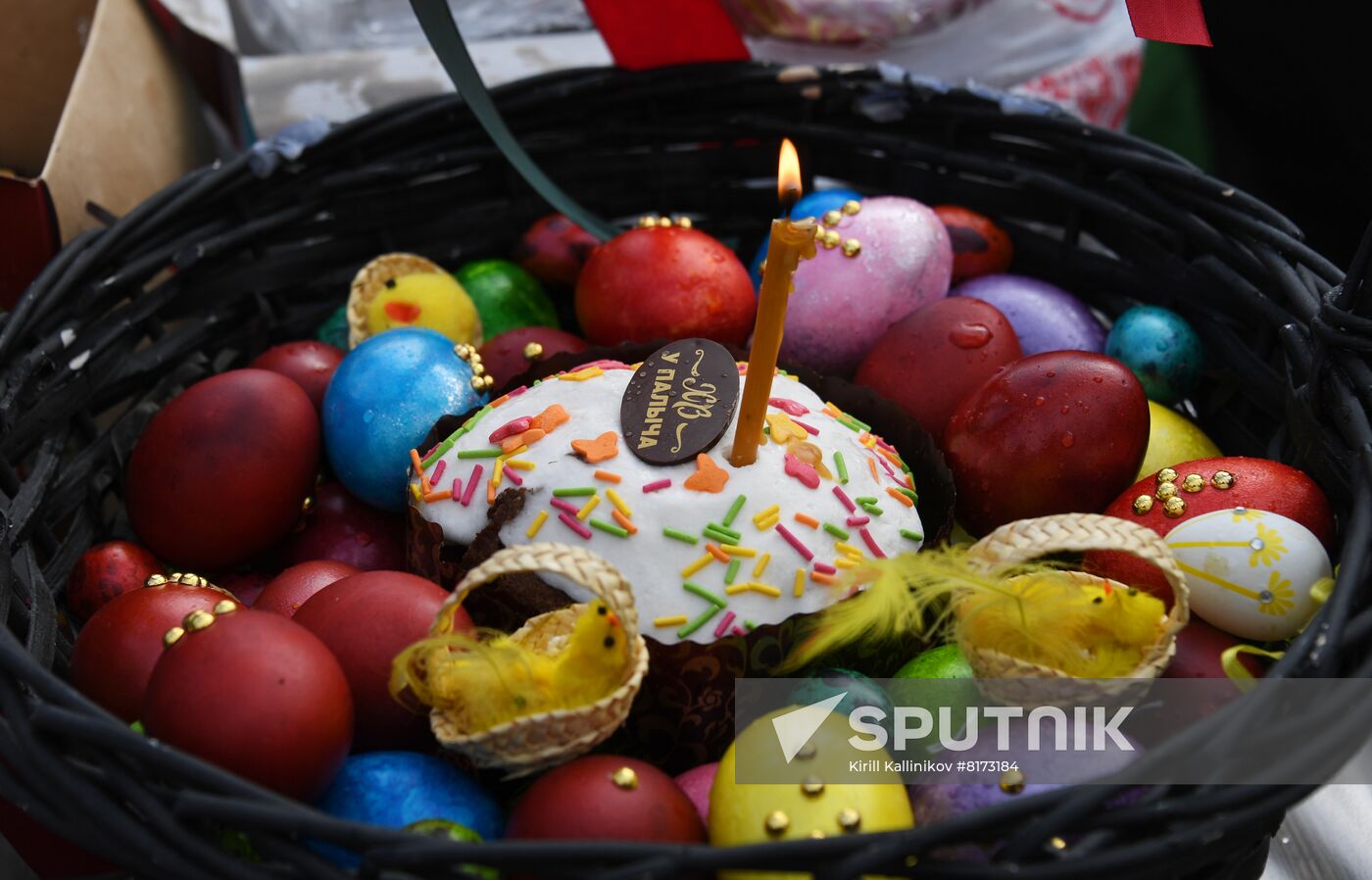 Russia Religion Easter Cakes Blessing