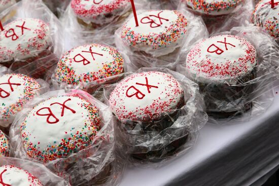 Russia Religion Patriarch Easter Cakes Blessing