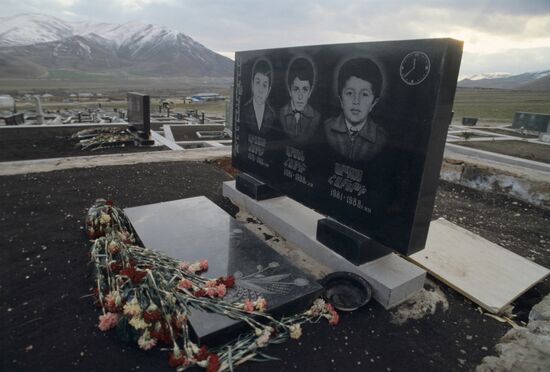 Aftermath of earthquake in Armenia