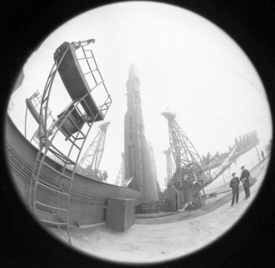 Carrier rocket with Soyuz-35 spacecraft