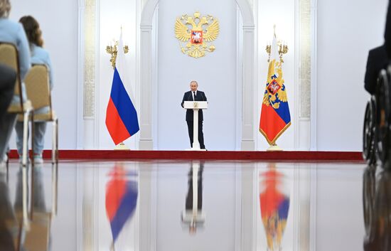 Russia Putin Olympic Paralympic Athletes