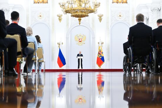 Russia Putin Olympic Paralympic Athletes