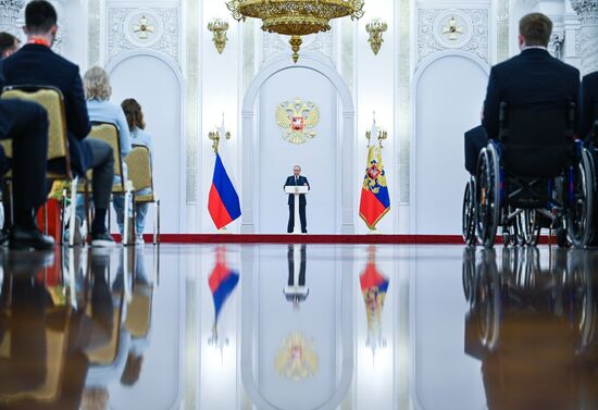 Russia Putin Olympic Paralympic Athletes