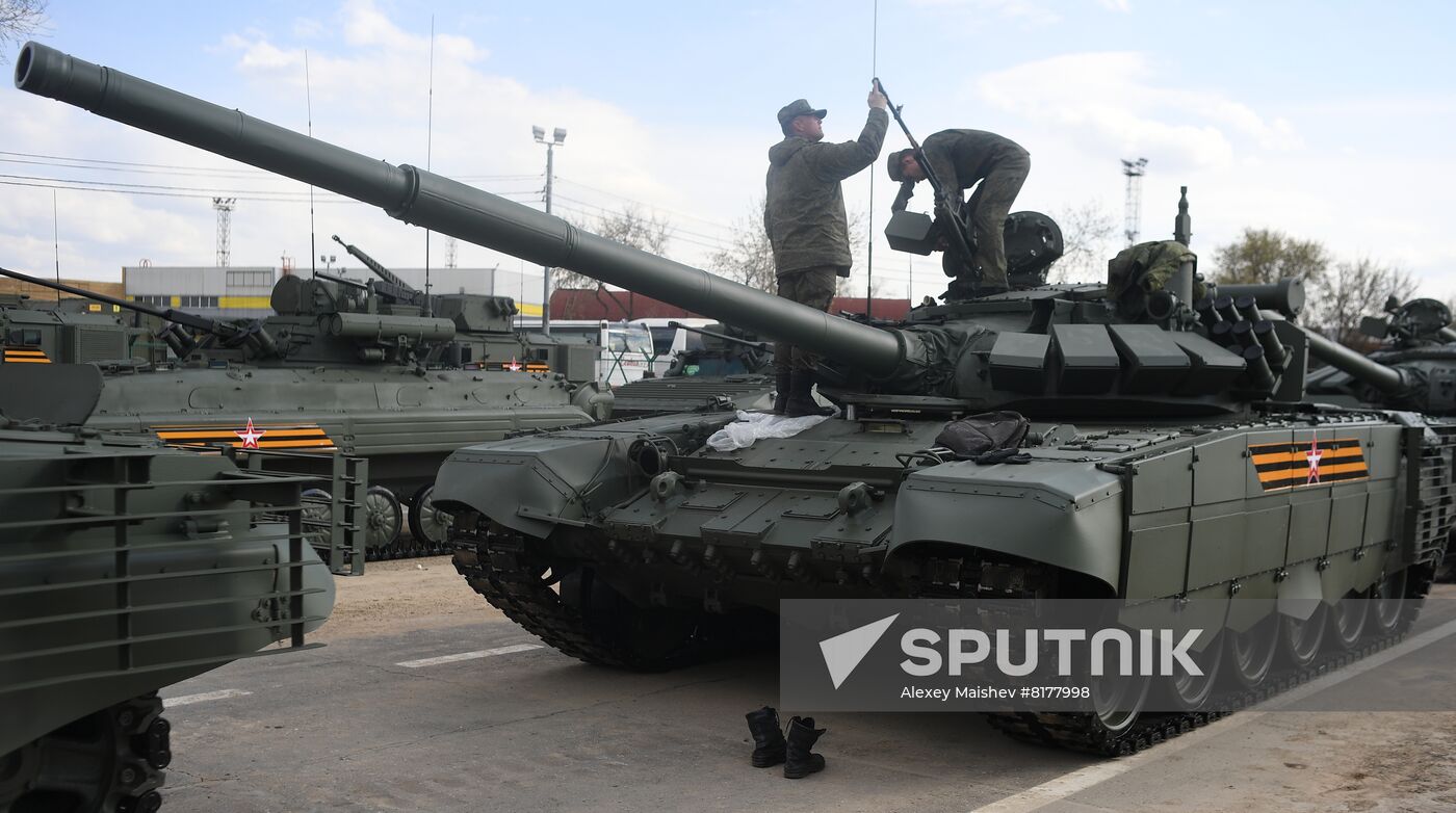 Russia WWII Victory Parade Rehearsal