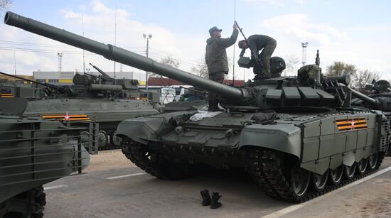 Russia WWII Victory Parade Rehearsal
