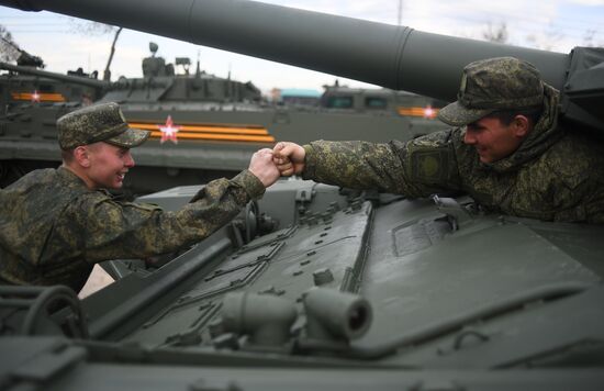 Russia WWII Victory Parade Rehearsal