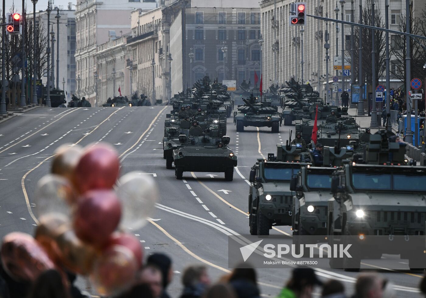 Russia WWII Victory Parade Rehearsal