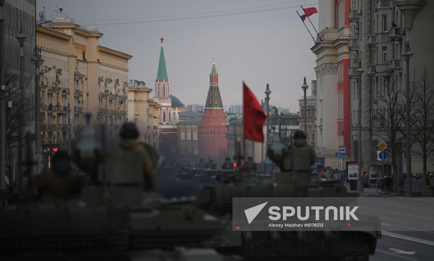 Russia WWII Victory Parade Rehearsal