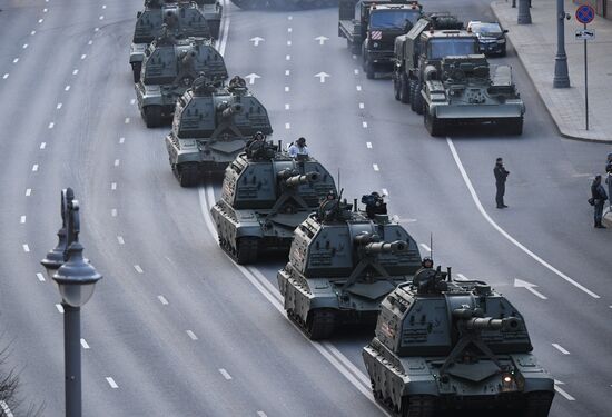 Russia WWII Victory Parade Rehearsal