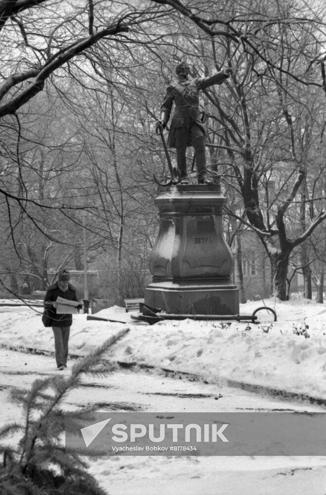 Monument to Peter Great in Voronezh