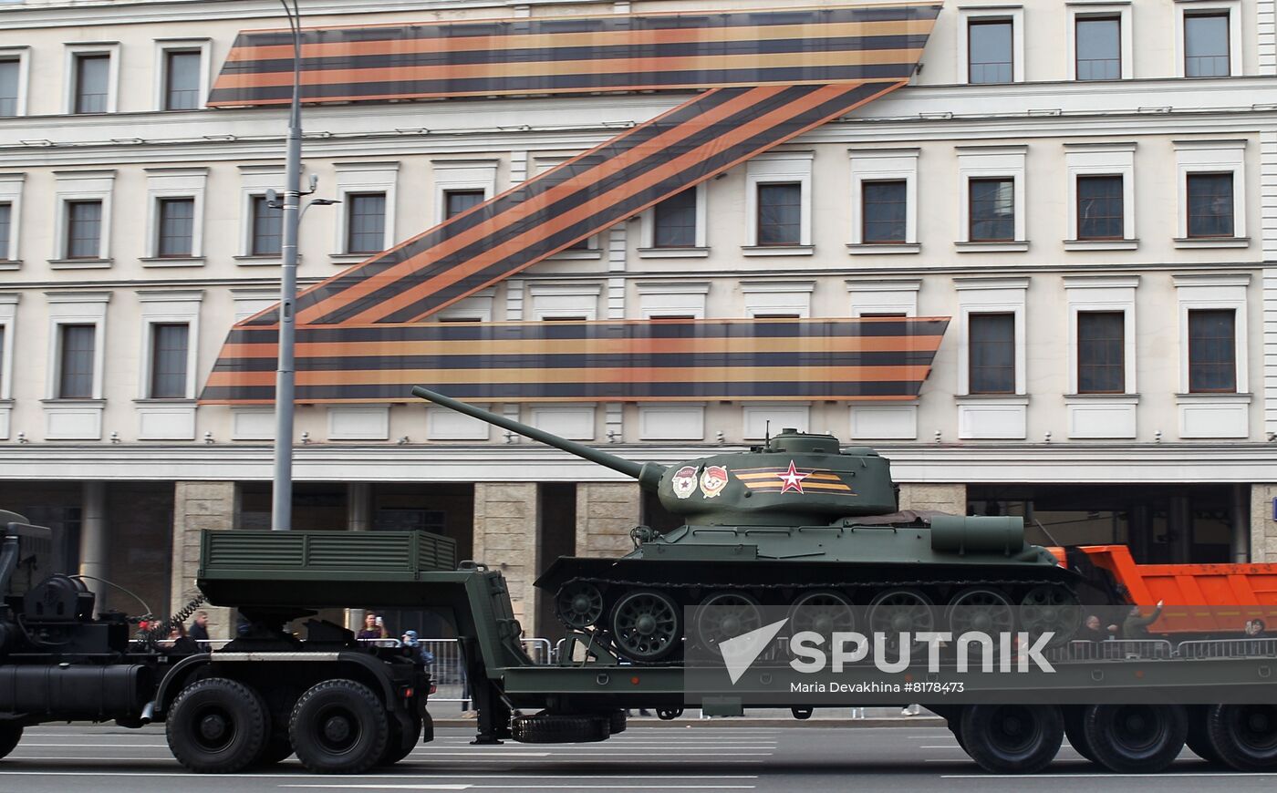 Russia WWII Victory Parade Rehearsal