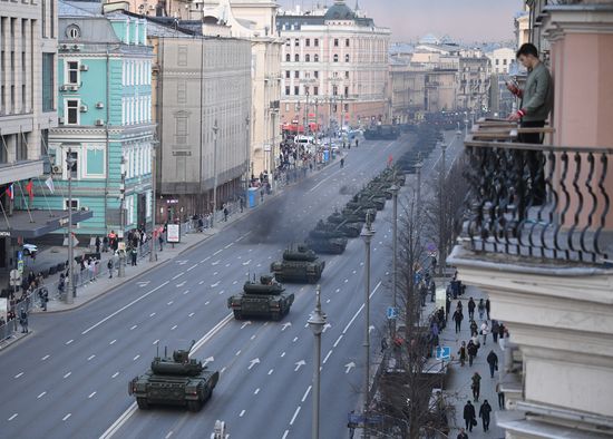 Russia WWII Victory Parade Rehearsal