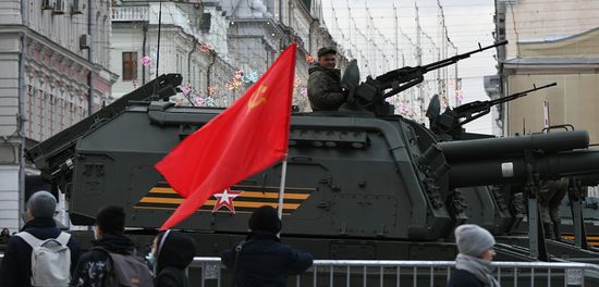 Russia WWII Victory Parade Rehearsal