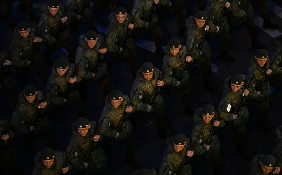 Russia WWII Victory Parade Rehearsal