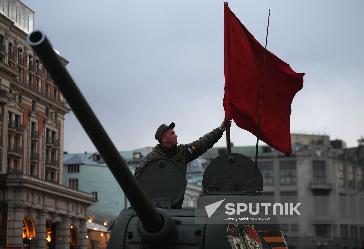 Russia WWII Victory Parade Rehearsal