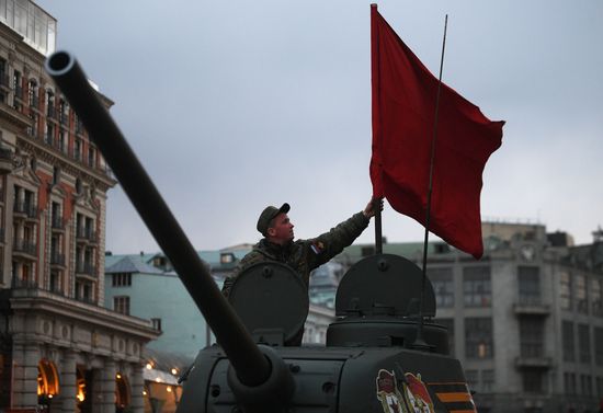 Russia WWII Victory Parade Rehearsal