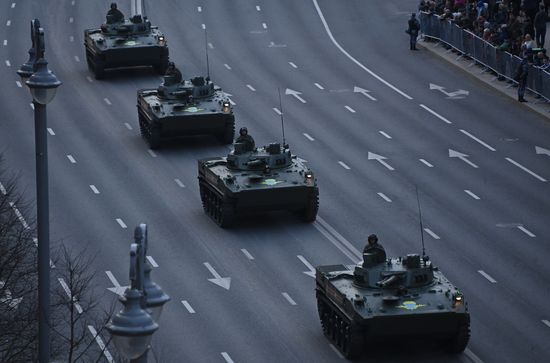 Russia WWII Victory Parade Rehearsal