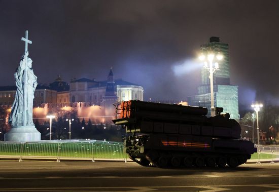 Russia WWII Victory Parade Rehearsal
