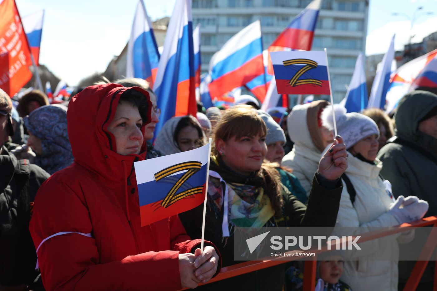 Russia Military Support Rallies