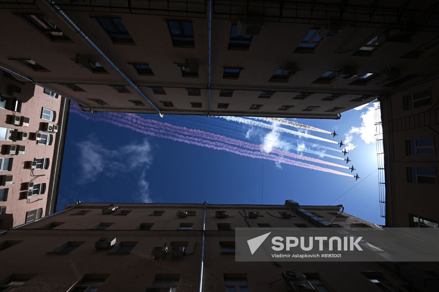 Russia WWII Victory Parade Aerial Rehearsal