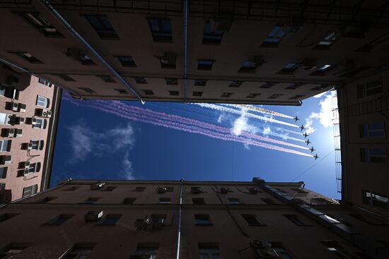 Russia WWII Victory Parade Aerial Rehearsal