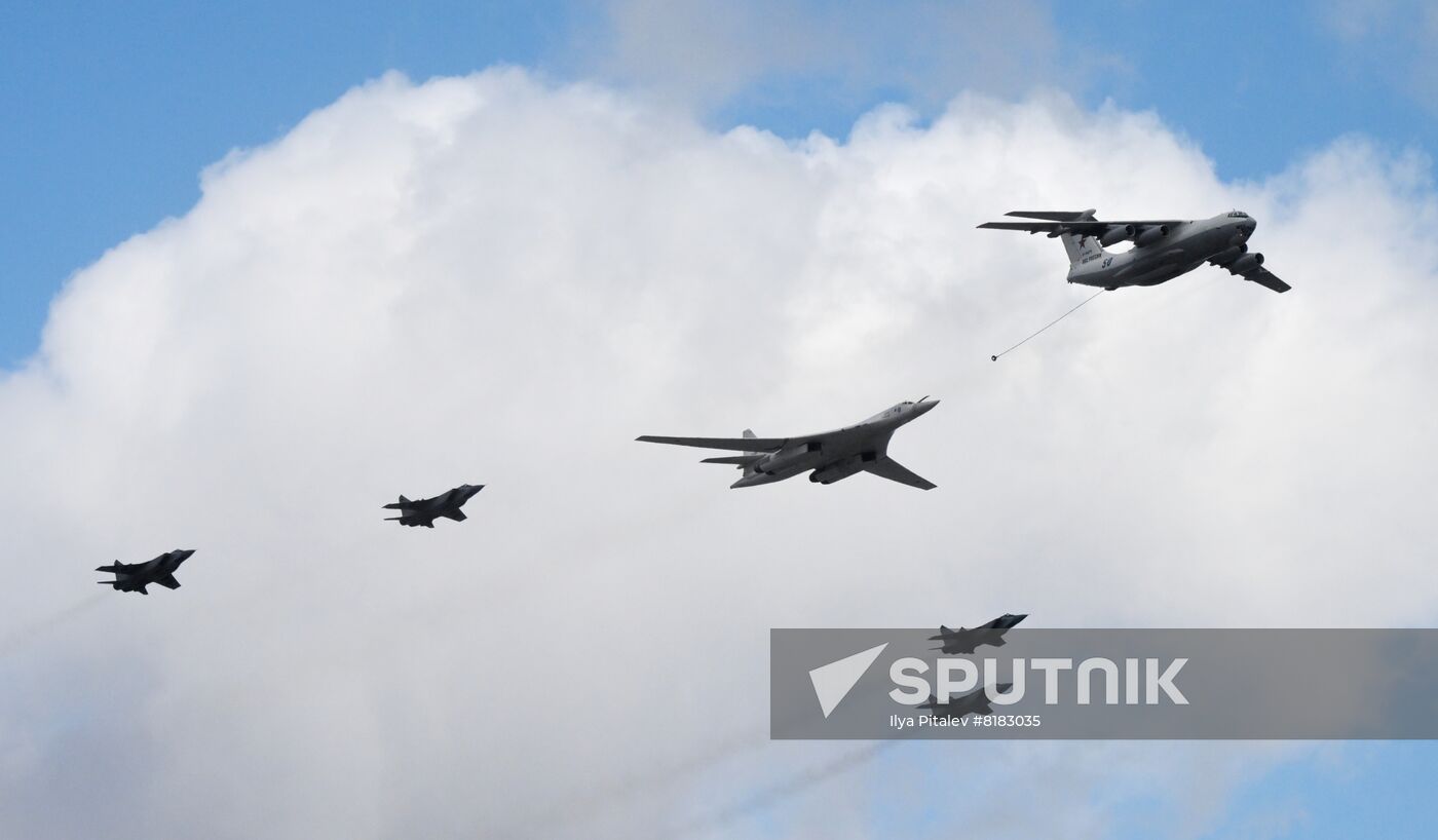 Russia WWII Victory Parade Aerial Rehearsal