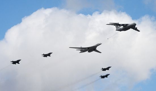 Russia WWII Victory Parade Aerial Rehearsal