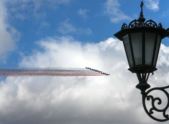 Russia WWII Victory Parade Aerial Rehearsal