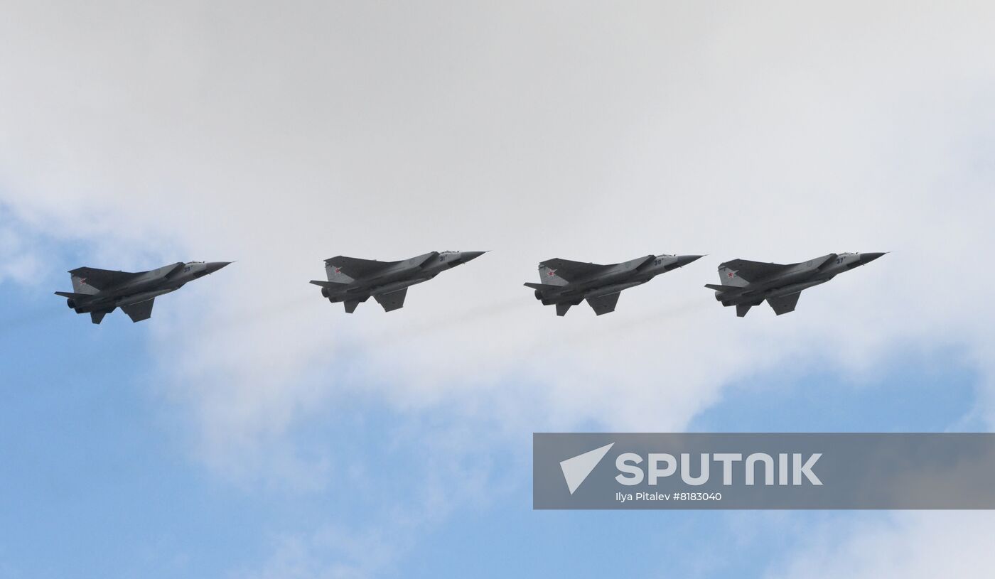 Russia WWII Victory Parade Aerial Rehearsal