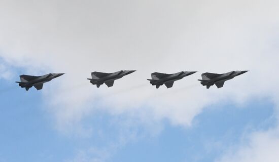 Russia WWII Victory Parade Aerial Rehearsal