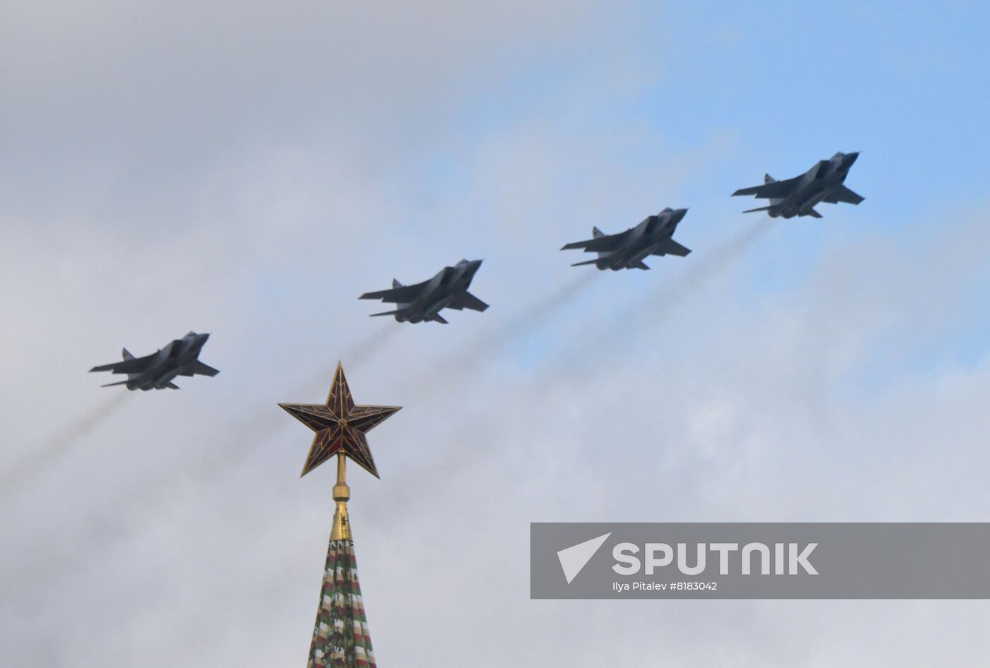 Russia WWII Victory Parade Aerial Rehearsal