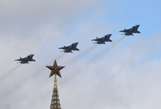 Russia WWII Victory Parade Aerial Rehearsal